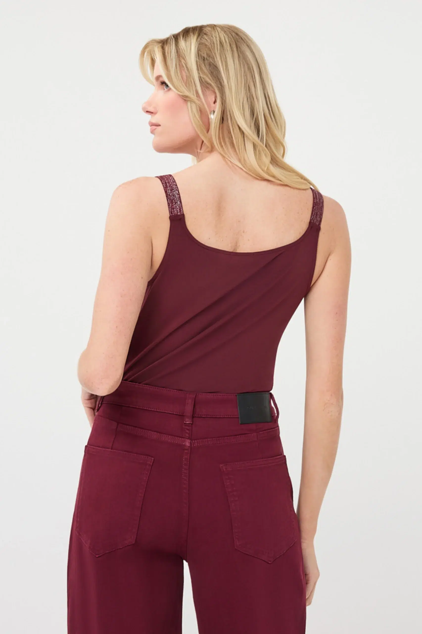 ESQUALO Lurex pántos felső bordó - Image 3