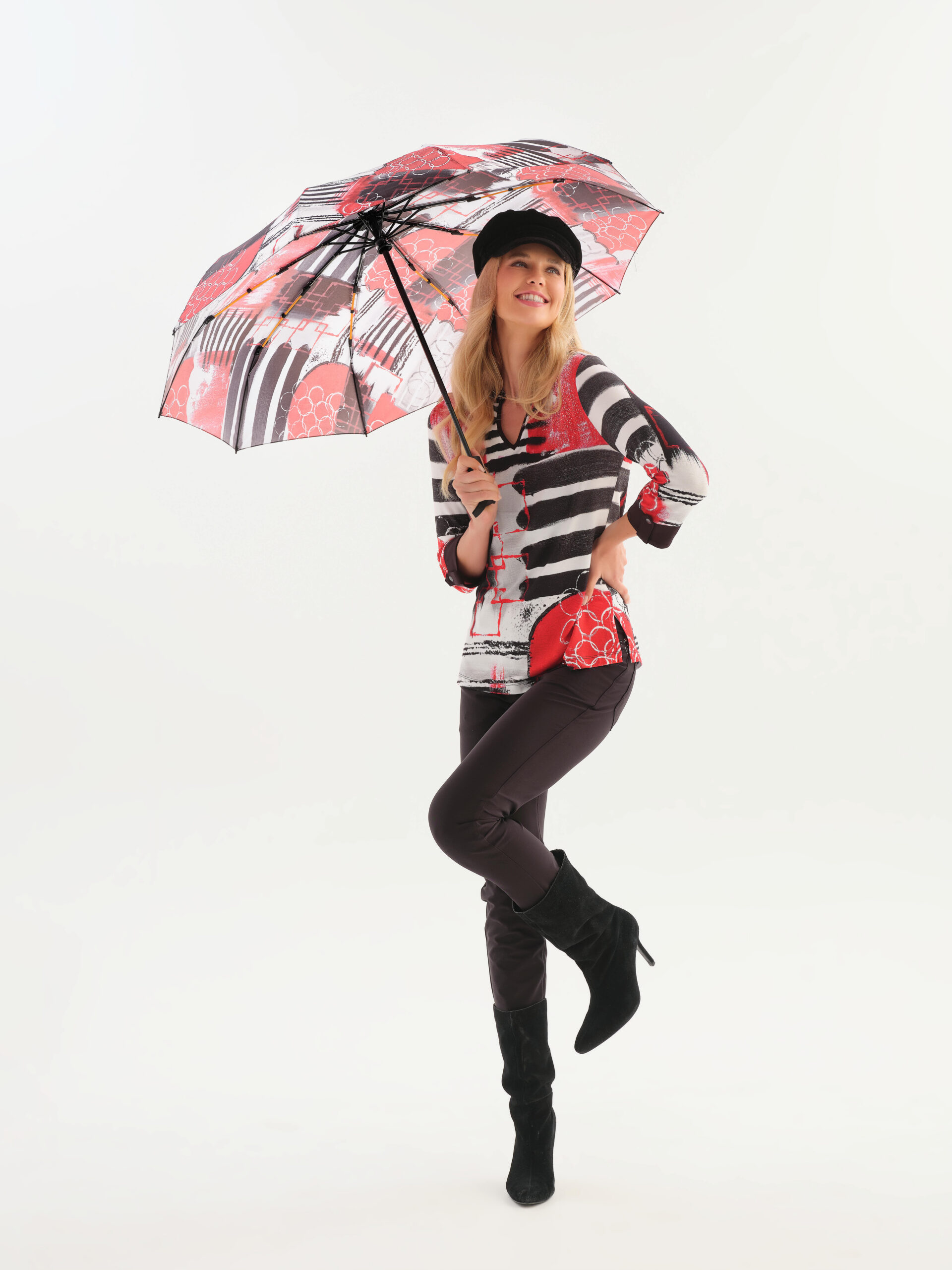Dolcezza „Geo Stripes” V kivágott felső - Image 3