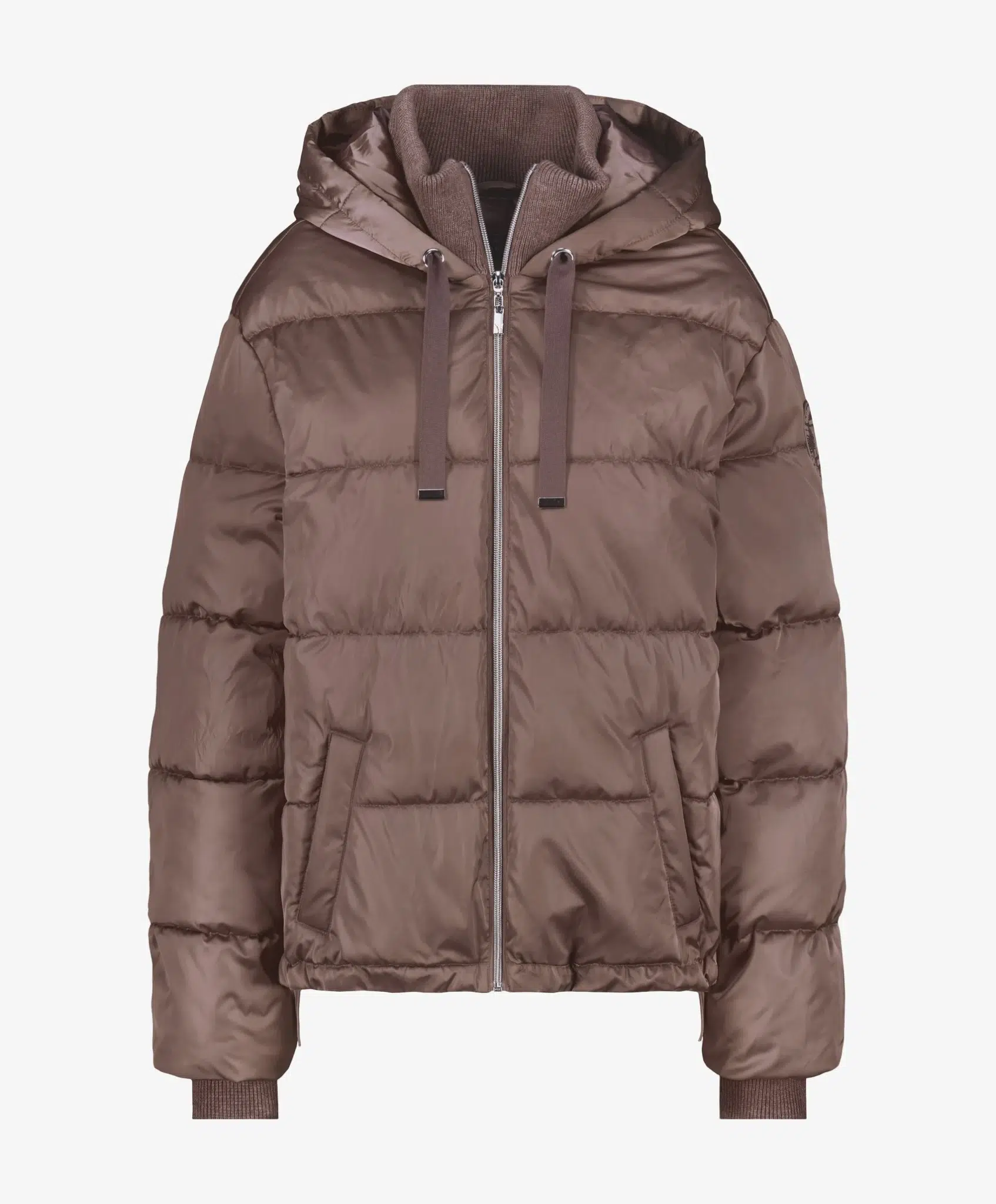 Monari Taupe bélelt steppelt kabát - Image 6