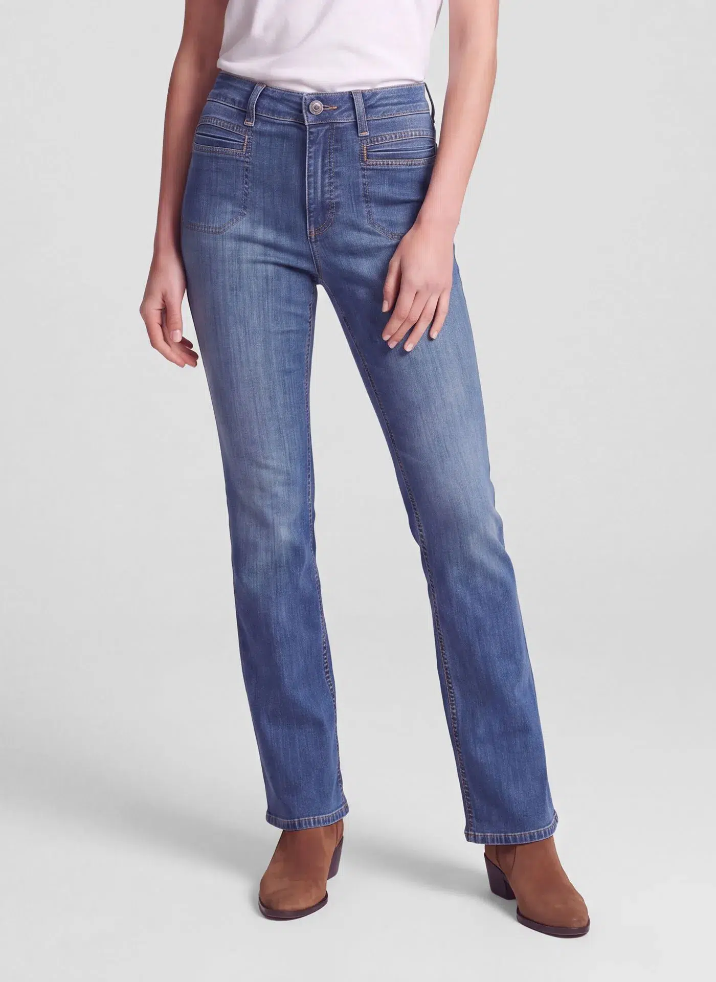 Rabe Sötétkék, díszvarrással ellátott, bootcut farmer