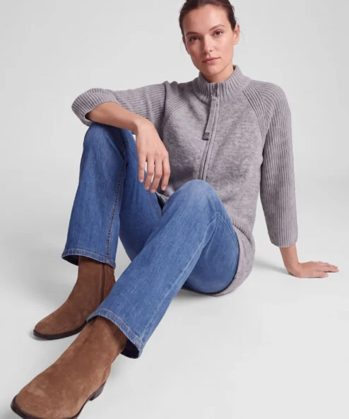 Rabe Sötétkék, díszvarrással ellátott, bootcut farmer - Image 4