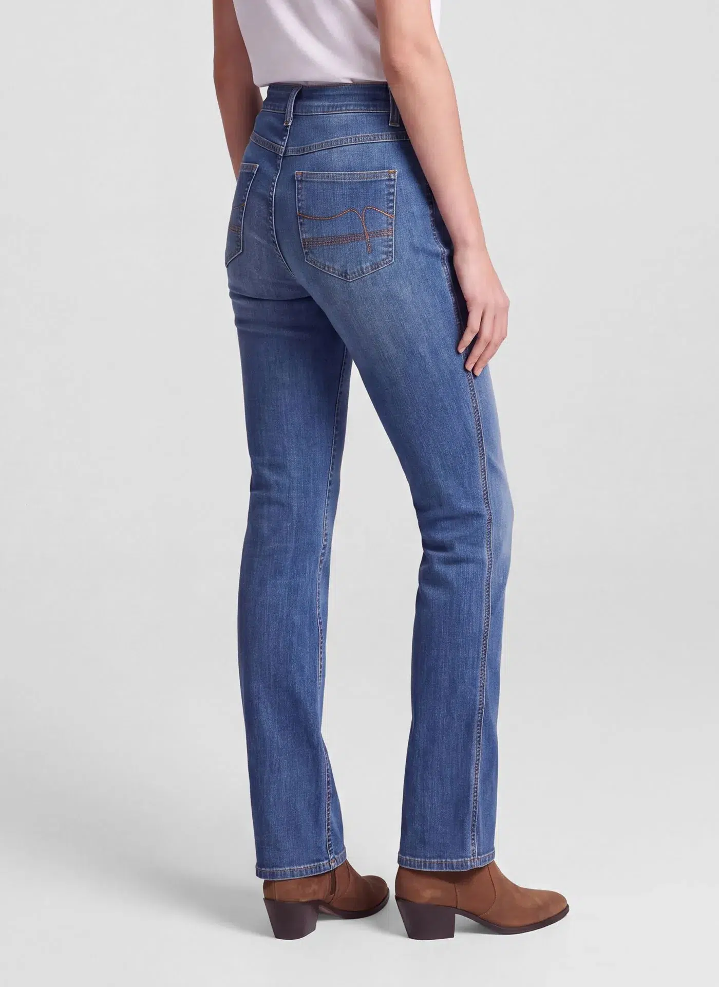 Rabe Sötétkék, díszvarrással ellátott, bootcut farmer - Image 5