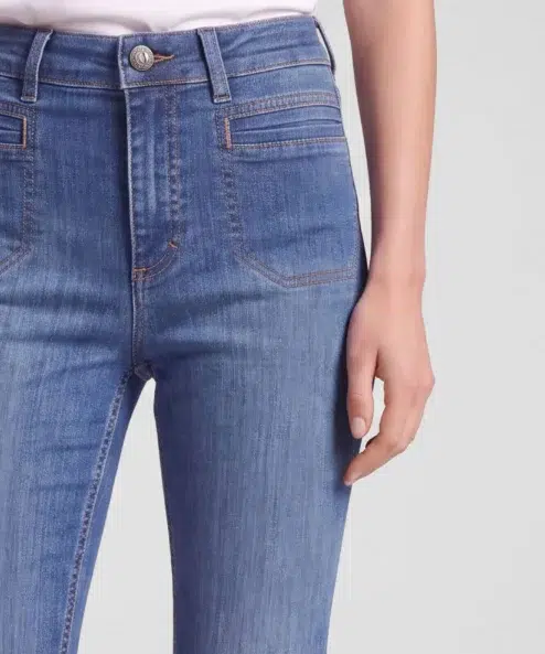 Rabe Sötétkék, díszvarrással ellátott, bootcut farmer - Image 6