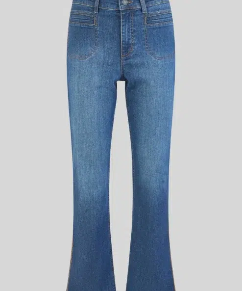 Rabe Sötétkék, díszvarrással ellátott, bootcut farmer - Image 7