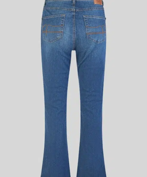 Rabe Sötétkék, díszvarrással ellátott, bootcut farmer - Image 8