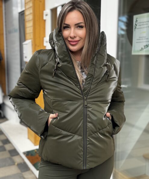 Dolcezza khaki téli kabát